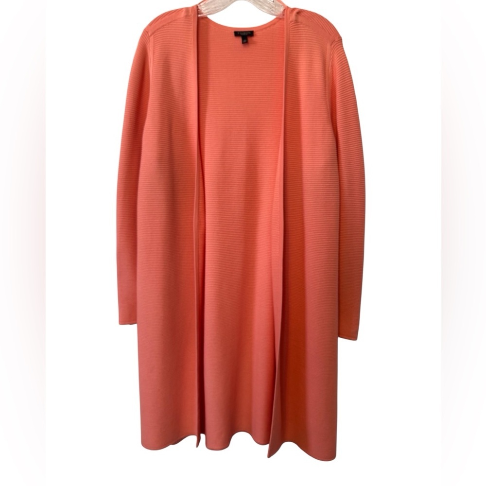 Talbots Coral Knit Open Front Cardigan Size XP Plus Petite  * small flaw *